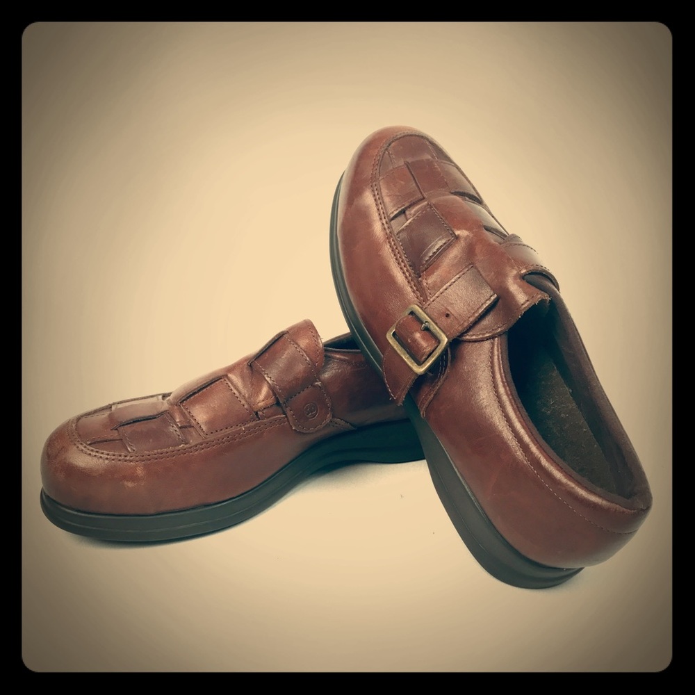 Red Wing Brown Leather Strappy Work Shoes